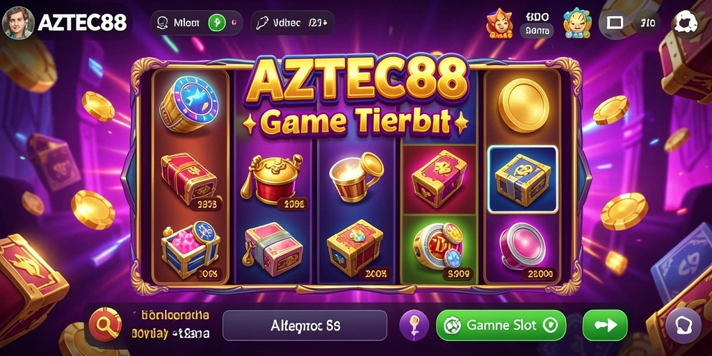 Tampilan gameplay AZTEC88 yang penuh warna dan menarik.