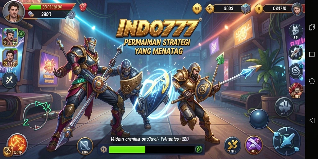 Tampilan gameplay menegangkan dan penuh strategi dari INDO777.