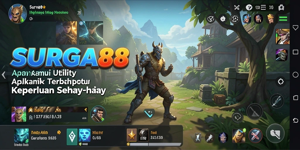 Screenshot utama menunjukkan antarmuka pengguna <strong>SURGA88</strong> yang intuitif dan berfungsi.