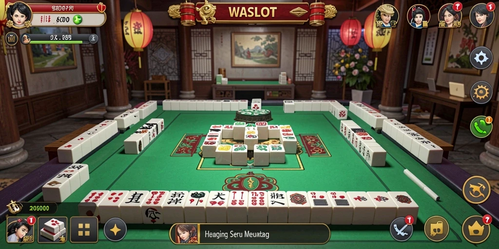 Tampilan gameplay WASLOT dengan ubin Mahjong yang menawan.